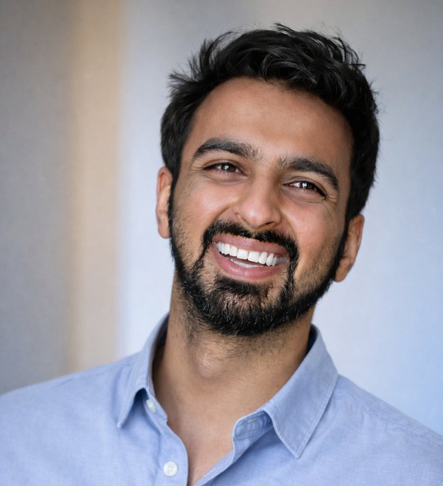 Portrait of Anuj Thakkar, founder of Orange Line Ventures